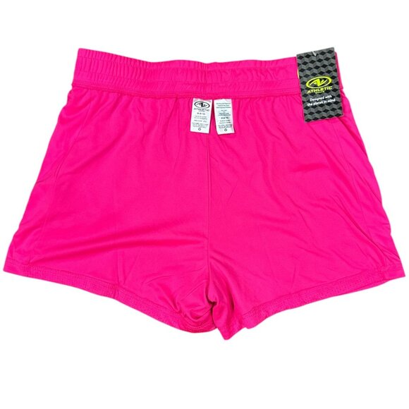 New Athletic Works Size M Womens Dri-Works Recycled Pink Mesh Shorts - Picture 6 of 8